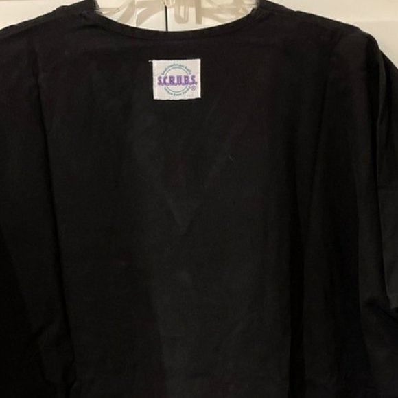 S.C.R.U.B.S. Scrub TOP XL Women's Black White BUNDLE of 2 Medical Nurse Uniform - Picture 4 of 10